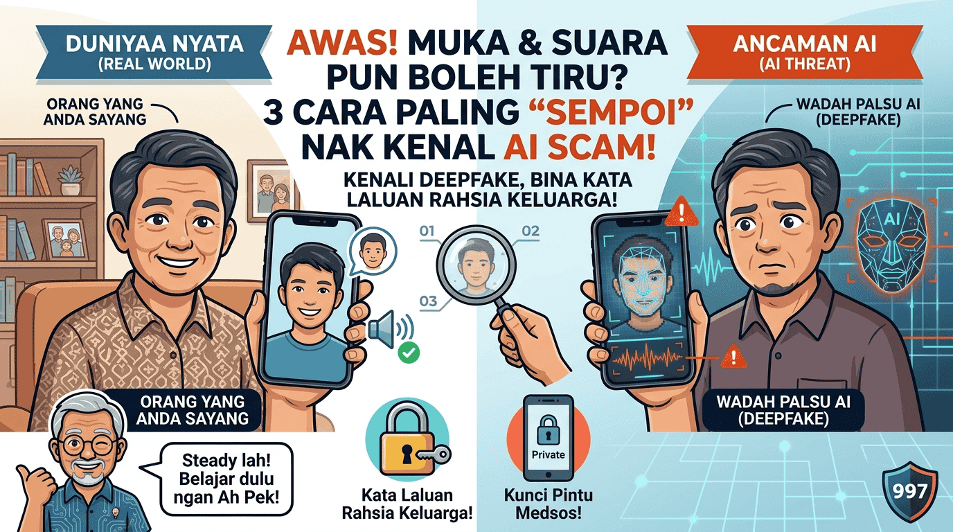 Awas! Muka & Suara Pun Boleh Tiru? 3 Cara Paling “Sempoi” Nak Kenal AI Scam!