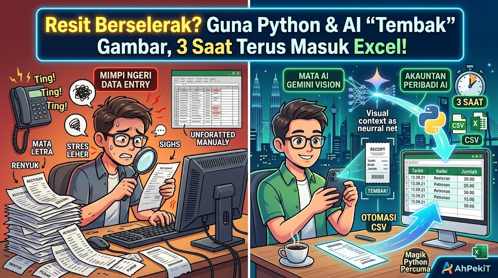 Resit Berselerak? Guna Python & AI “Tembak” Gambar, 3 Saat Terus Masuk Excel!