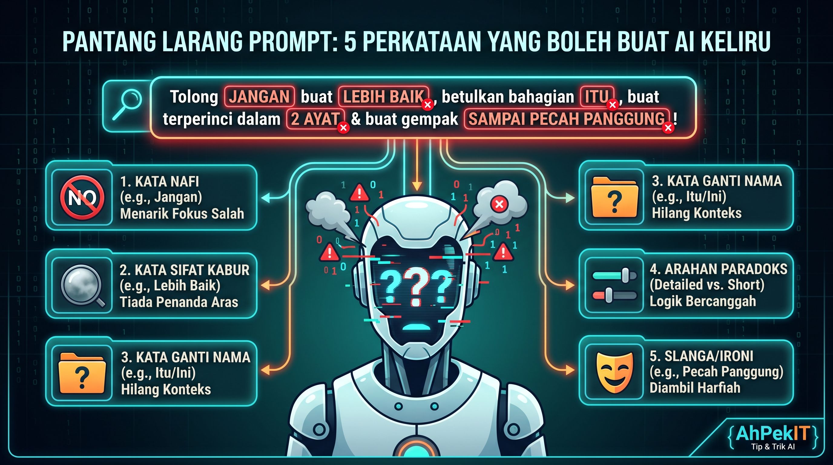 Pantang Larang Prompt: 5 Perkataan Yang Boleh Buat AI Keliru